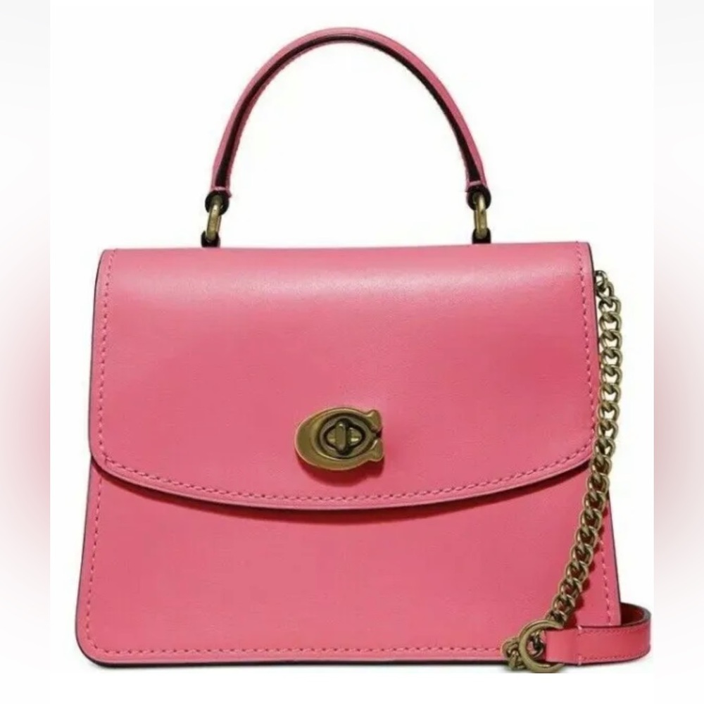 NWT Coach Parker Leather Top Handle Bag (Orchid)